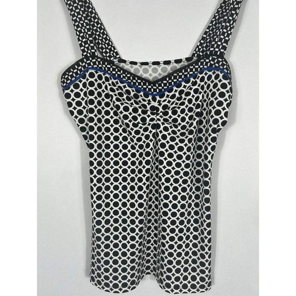WHBM Vintage Geo Dot Fitted Babydoll Top Y2K Mallcore Boho Preppy Going Out Club